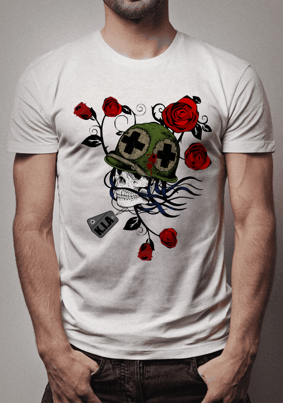 Nome do produto   flowers and the war skull
