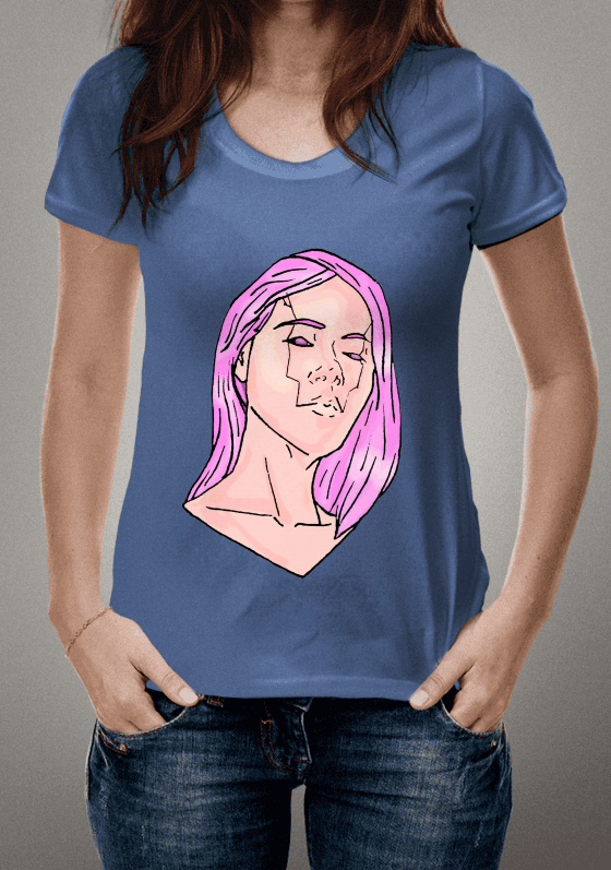 Nome do produto   garota de cabelos rosa-Berzerk 