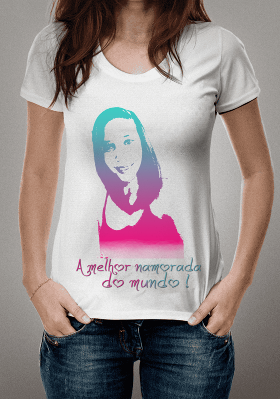 Nome do produto  A melhor namorada do mundo (Personalize com a foto da sua namorada(o)