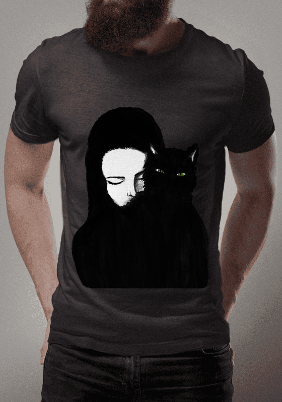 A menina e o gato
