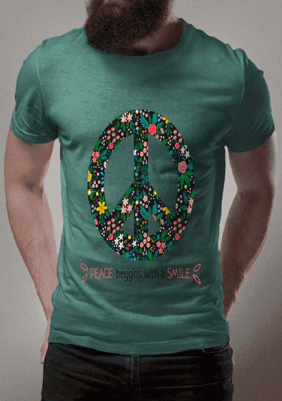 A paz começa com um sorriso - Peace beggins with a smile.