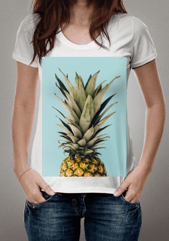 Nome do produto: Abacaxi fundo azul