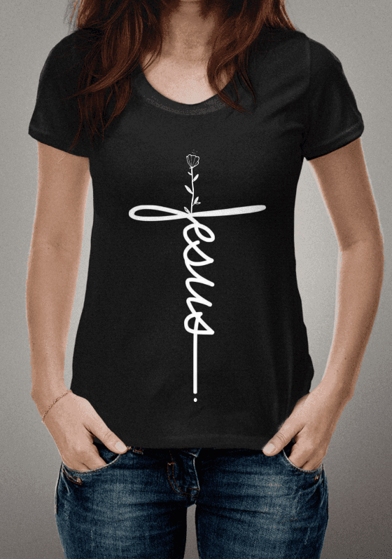 Nome do produto  ´´Jesus´´ Camiseta Preta