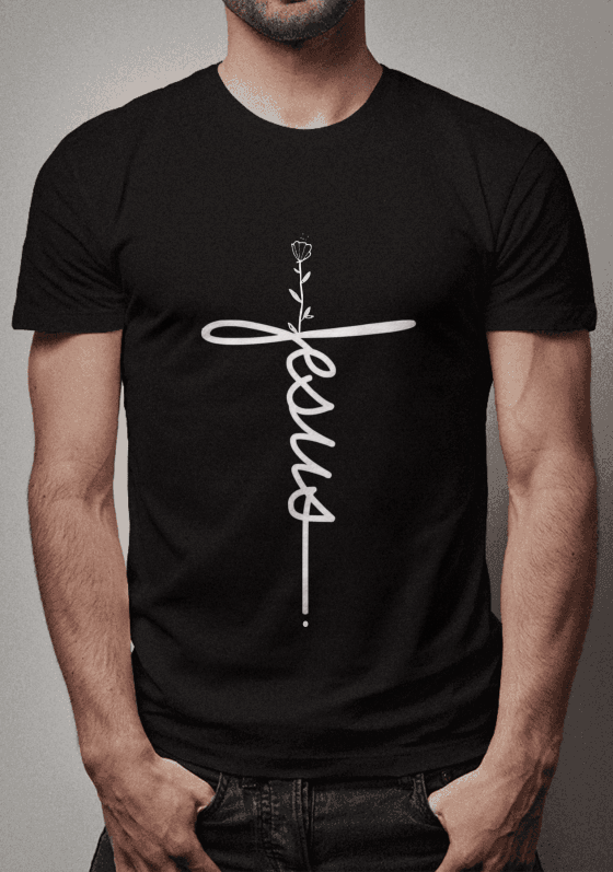 Nome do produto  ´´Jesus´´ Camiseta Preta