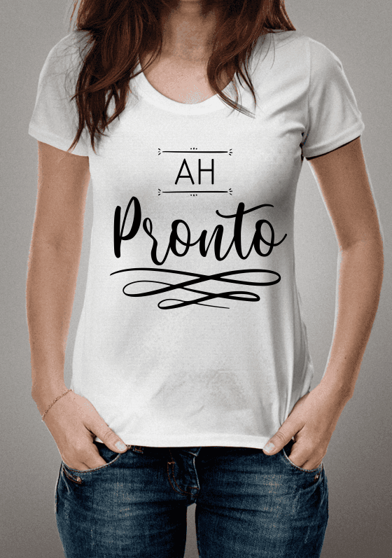 Nome do produto  Ah Pronto - Estampa Preta