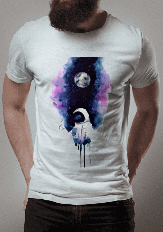 ASTRONAUTA AQUARELA 