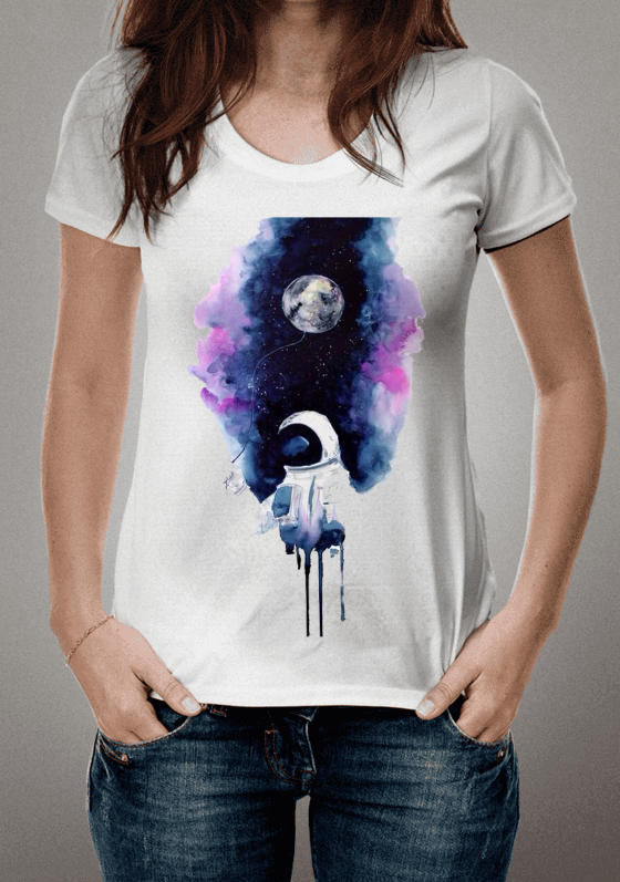 ASTRONAUTA AQUARELA 
