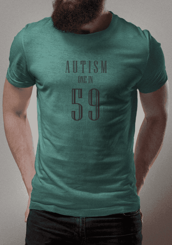 Autismo um a cada 59 (Faz referência a estatística de número de casos de autismo 1 a cada 59 crianças são autistas segundo CDC)