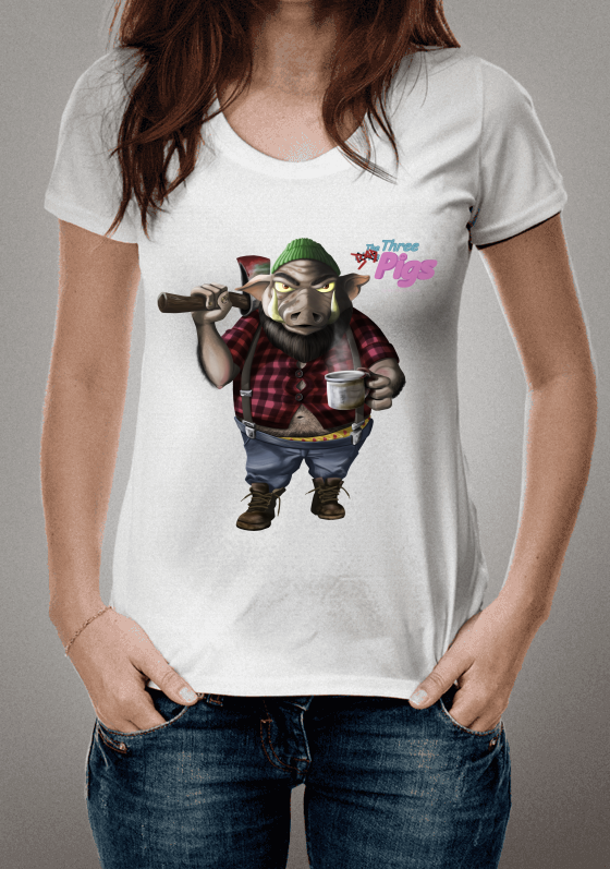 Nome do produto  Bad Pig (madeira)