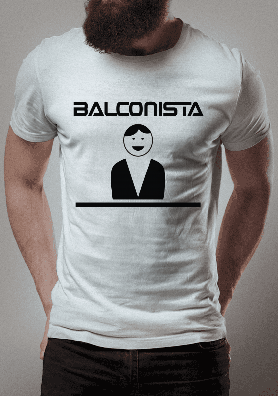 Balconista - Camiseta da Área - Vista já a sua!