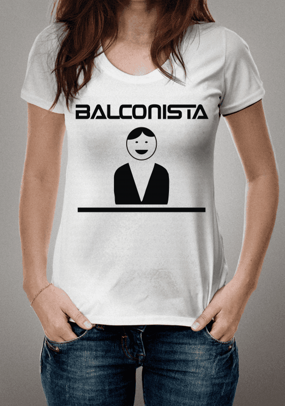 Balconista - Camiseta da Área - Vista já a sua!