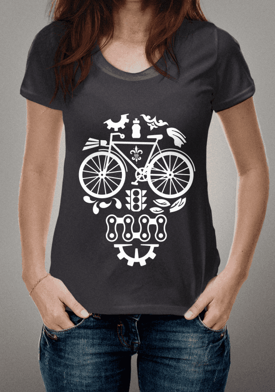 Bike tatoo caveira