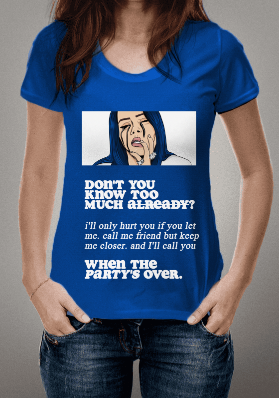 Nome do produto  Billie Eilish Azul