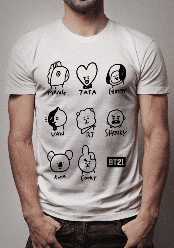 Nome do produto  BTS21  ESTILO DESENHO RABISCADO <3