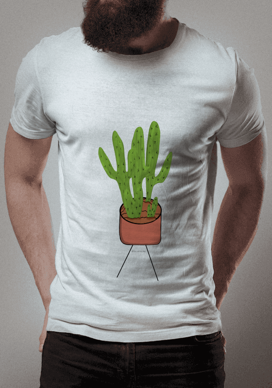 Nome do produto  Cactos macios em aquarela