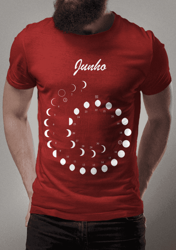 Nome do produto: Calendário da Lua 2019 Junho