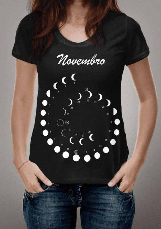 Nome do produto  Calendário da Lua 2019 Novembro