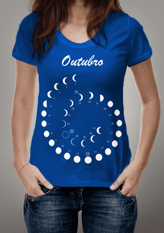 Nome do produto  Calendário da Lua 2019 Outubro