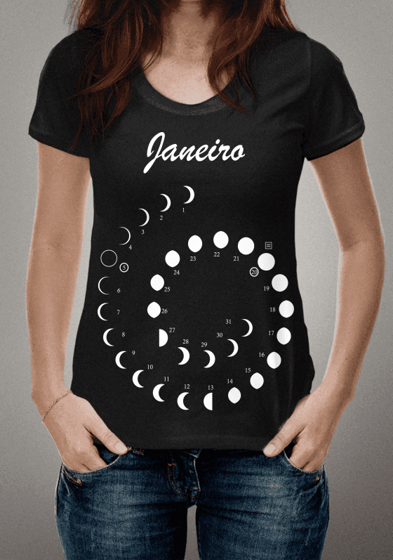 Nome do produto  Calendário da Lua Janeiro