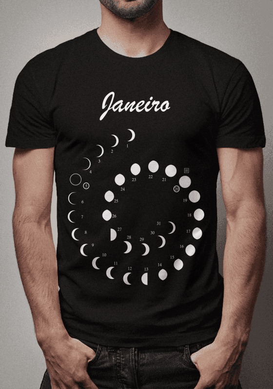 Nome do produto  Calendário da Lua Janeiro