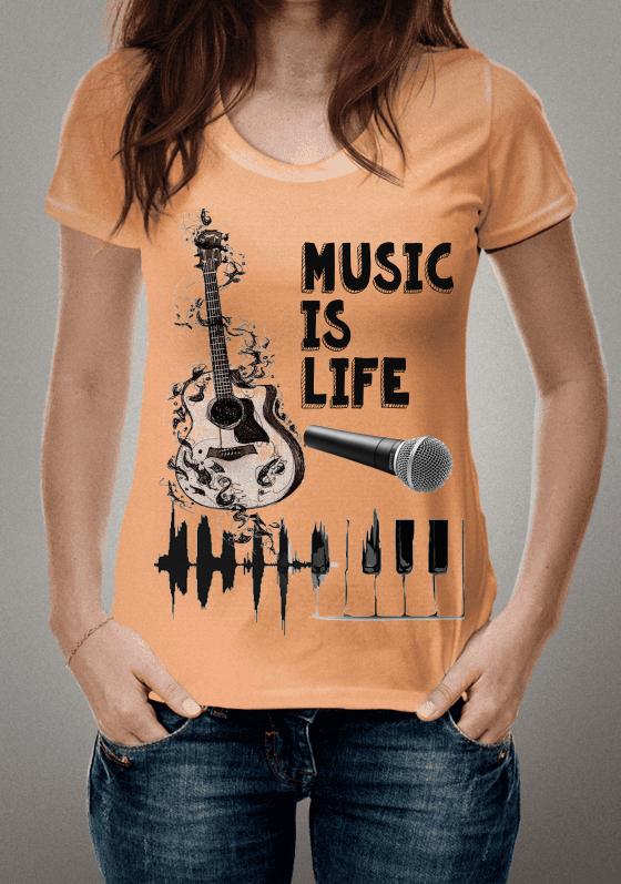 Nome do produto  camis a música  é  vida 