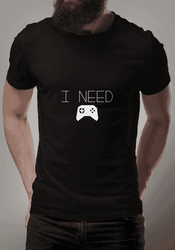 Nome do produto  Camisa ''I need games'' preta
