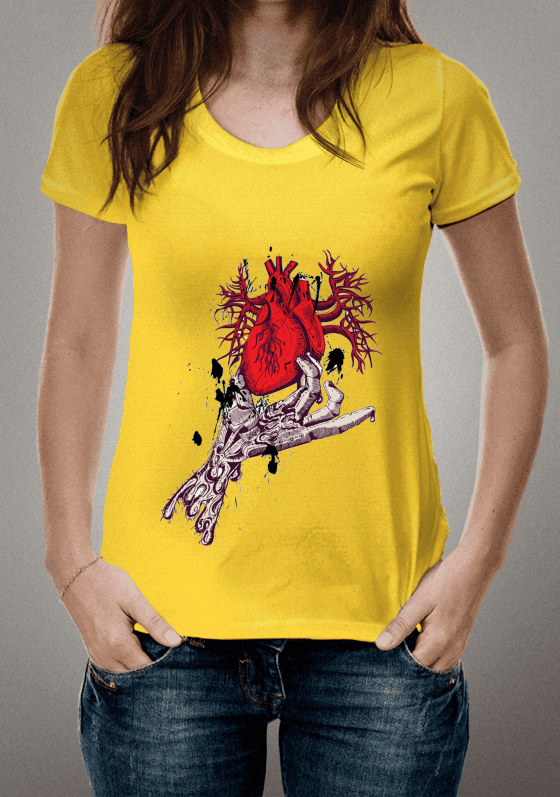 Nome do produto  Camisa Artística desenho coração