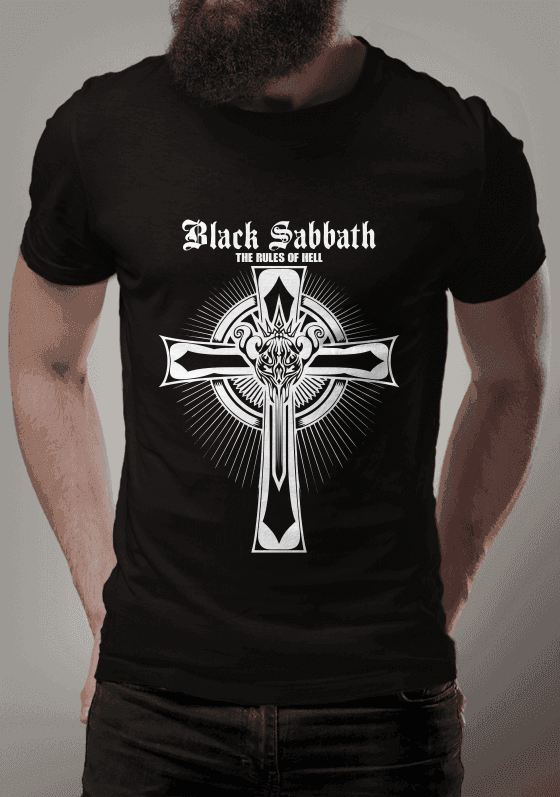 Nome do produto: CAMISA BLACK SABBATH 2 - DESIGN BRANCO