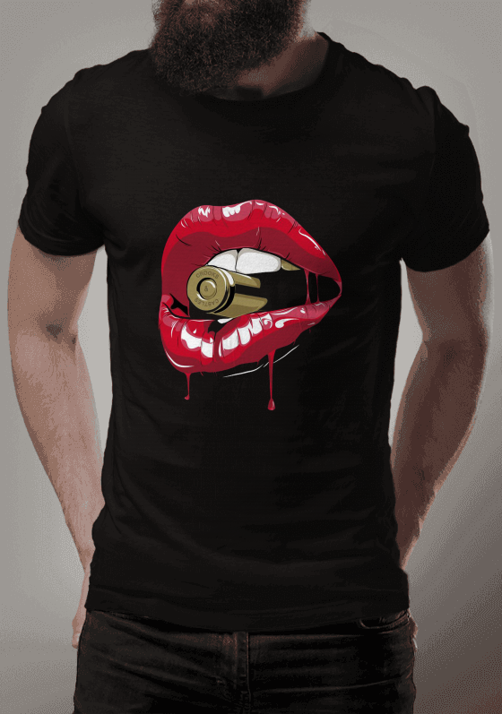 Camisa boca com bala