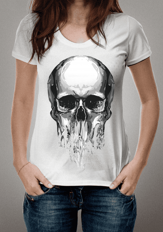 Nome do produto  Camisa branca caveira