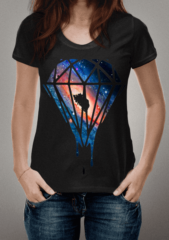 Nome do produto  CAMISA CAMISETA DIAMANTE DIAMOND SWAG UNIVERSO GALAXIA