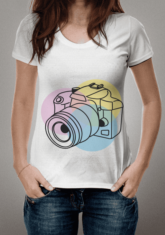Nome do produto  Camisa Cores Máquina Fotográfica