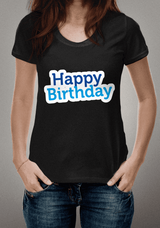 Camisa de Stickers - "Happy Birthday " 2019