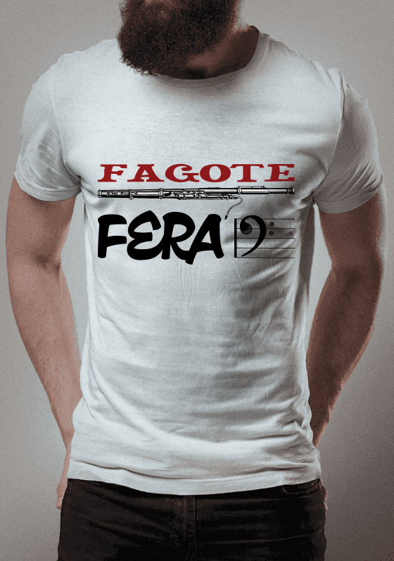 Nome do produto  Camisa Fagote Fera Masculina Branca