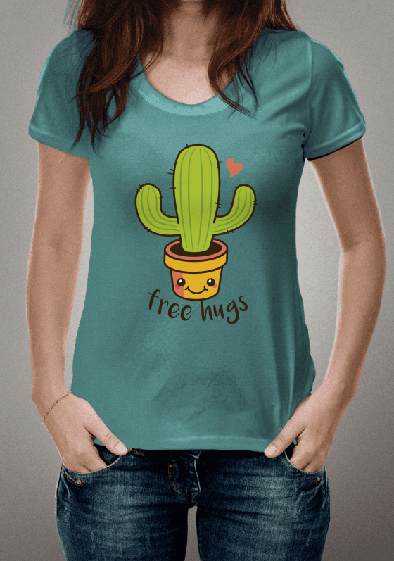 Camisa feminina verde Cáquico