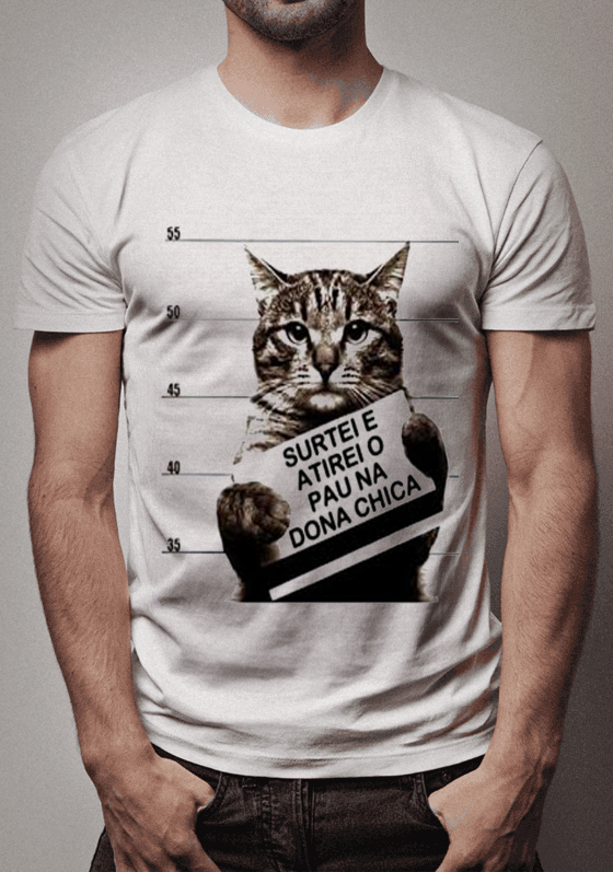 Nome do produto  Camisa-gato-surtado