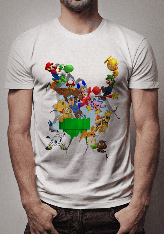 Camisa Invasão Digimons  