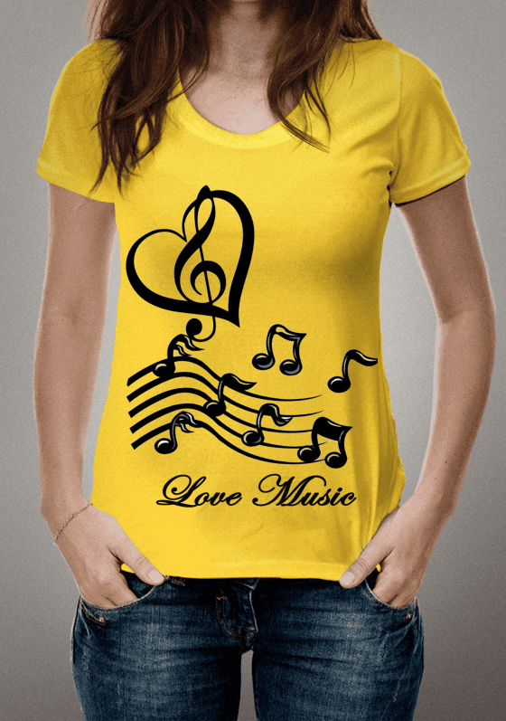 Nome do produto  Camisa Love Music.
