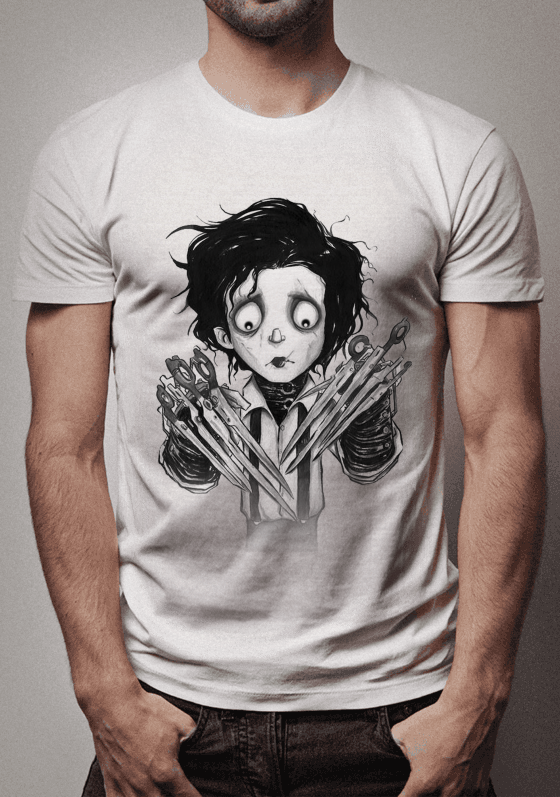 Camisa mão de tesoura