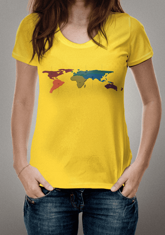 Camisa Mapa Mundi