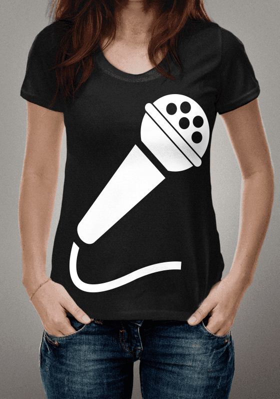 Nome do produto  Camisa Microfone de Mão