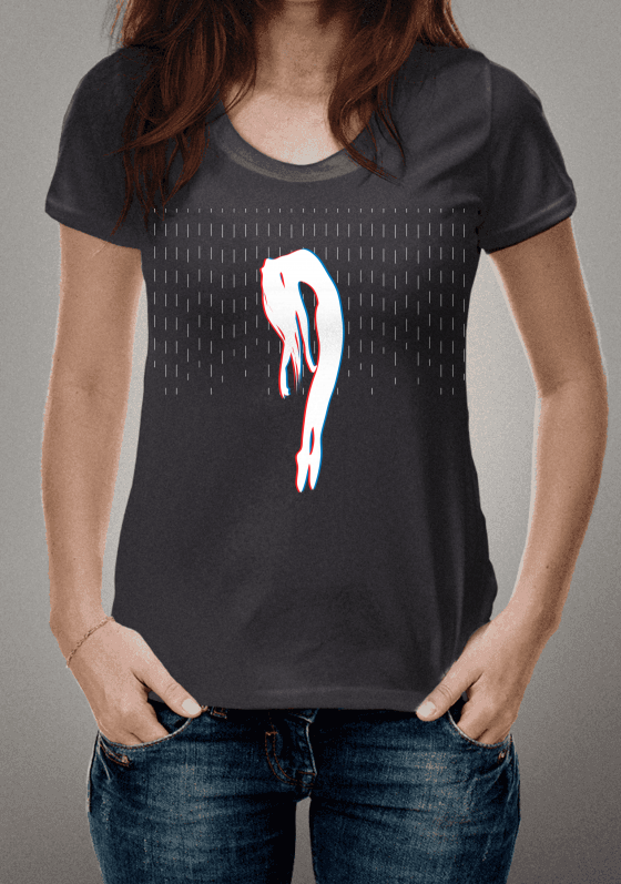 Camisa mulher na chuva