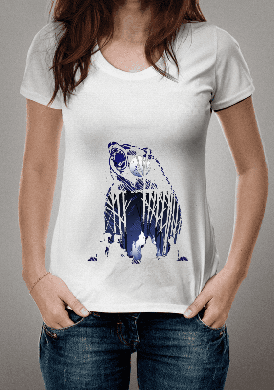 Nome do produto  Camisa Noturna Urso e Lua