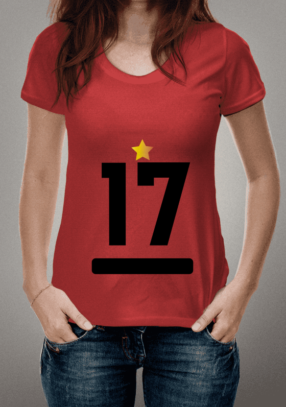 Nome do produto  Camisa número 17 vermelha 