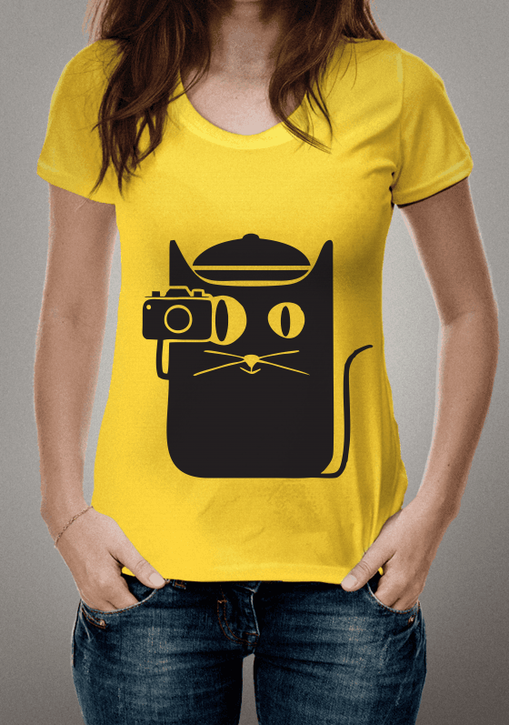 Nome do produto  Camisa o Fotógrafo (Estampa Preta) 