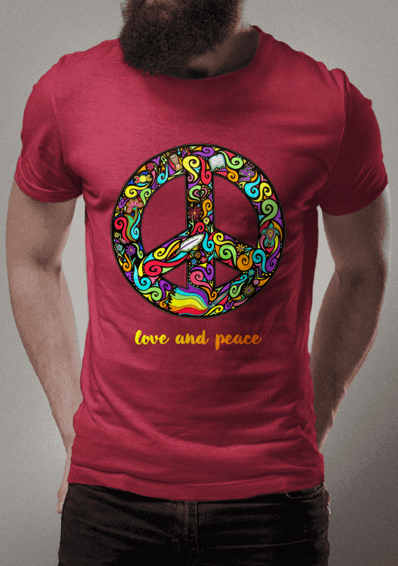 Camisa Paz e amor