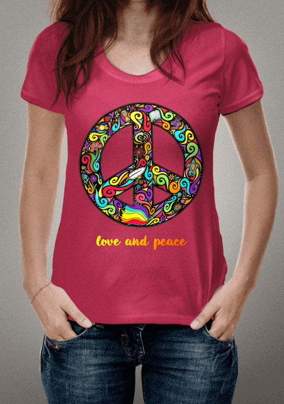 Camisa Paz e amor