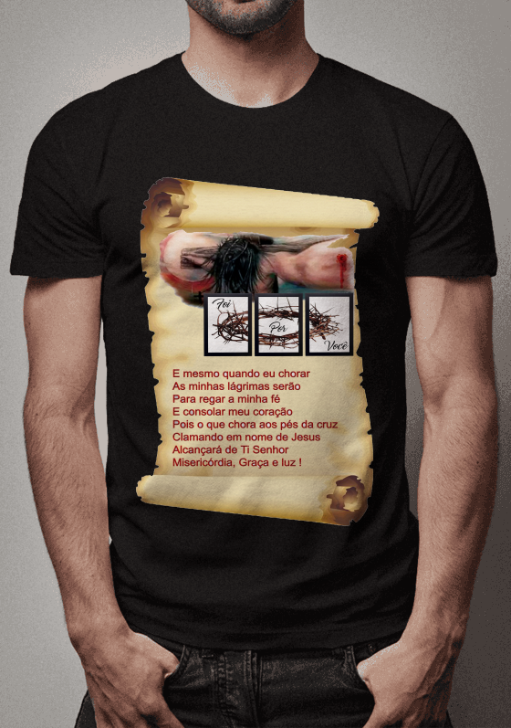 Nome do produto  camisa-pergaminho-jesus
