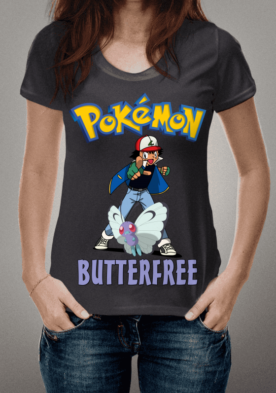 Nome do produto  Camisa Pokemon estampa Ash e Butterfree