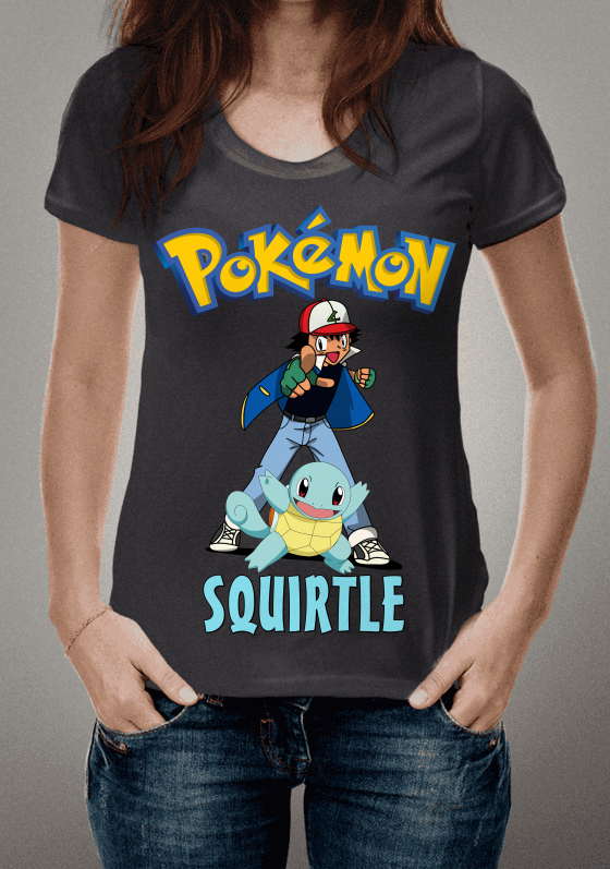 Nome do produto  Camisa Pokemon estampa Ash e Squirtle